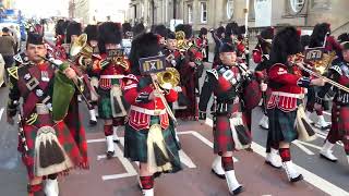 2 SCOTS Homecoming Parade featuring 79th Farewell to Gibraltar 4KUHD [upl. by Onnem537]