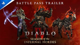 Diablo IV  Season of the Infernal Hordes Battle Pass Trailer  PS5 amp PS4 Games [upl. by Puglia]