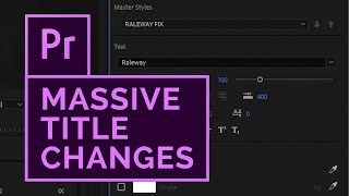 Easily Change Many Titles  Premiere Pro [upl. by Crescantia]