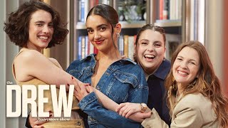 quotDrive Away Dollsquot Margaret Qualley amp Beanie Feldstein Reveal Wedding Details  Drew Barrymore Show [upl. by Anauqahc]