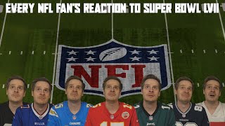 Every NFL Fans Reaction to Super Bowl LVII [upl. by Alyam]