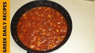 Υπέροχη σάλτσα για μακαρόνια  lovely pasta sauce  Greek daily recipes [upl. by Peder]