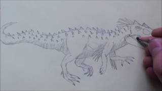 Jak narysować Indominusa rexa z Jurassic World How to draw Indominus rex from Jurassic World [upl. by Shelia581]