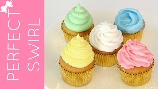 How To Frost A Cupcake Part 1 Perfect Bakery Swirl  Lindsay Ann Bakes [upl. by Sucramat236]