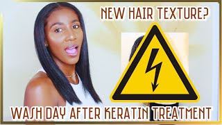 First Wash Day after Keratin Treatment on Natural Hair  Cliove Organics  Simply Subrena [upl. by Adikram]