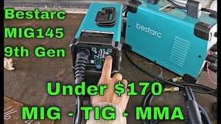 Testing and reviewing the Bestarc MIG145 multi process mig tig welder under 170 for beginners [upl. by Tterraj]