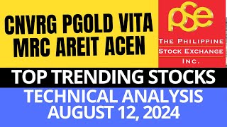 STOCK MARKET CNVRG  PGOLD  VITA  MRC  AREIT  ACEN  PSE TECHNICAL ANALYSIS [upl. by Euton533]