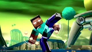 Dragon Ball FighterZ Steve Minecraft Epic Battle [upl. by Ecnerewal]