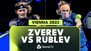 Alexander Zverev vs Andrey Rublev Highlights  Vienna 2023 [upl. by Mcgrody]