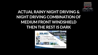 nano ceramic tint solrex night driving amprainy night driving videos [upl. by Dunc]