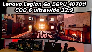 Lenovo Legion Go eGPU Call of Duty Black Ops 6 UT3G 4070ti 329 ultrawide 5120x1440 FPS test [upl. by Biondo]