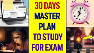 Master Plan to Study 30 Days before ExamsTIMETABLE  PLANNER [upl. by Eceinehs]