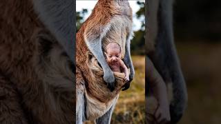 🦘👶💕 Kangaroos Adorable Baby Moment  AIGenerated Wildlife Short 🌿✨ [upl. by Evod]