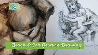 Gesture Drawing with Ink and Charcoal [upl. by Einaej]