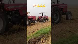 3 Massey 385 tractor 1 trolley ko nakal raha ha  tractor video  tractor power  tractor stunts [upl. by Gretchen]