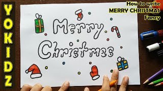 How to write MERRY CHRISTMAS fancy [upl. by Jocelyne42]