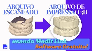 Como transformar o arquivo escaneado para o arquivo de impressão 3D usando Medit Link [upl. by Mossman707]