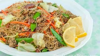 Pancit Bihon Guisado Filipino Rice Noodle [upl. by Nonregla]