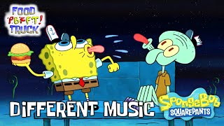 SpongeBob Food PBFFT Truck Different Music [upl. by Akimik11]