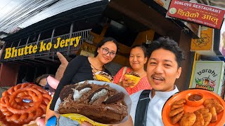 Best Belgian Waffle Thicheko Aalu bhutteko Jerry in Pokhara  Nishuvlogs2 [upl. by Attenev]