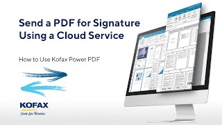 How to Send a PDF for Signature Using a Cloud Service and Kofax Power PDF [upl. by Melesa]