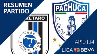 Resumen y Goles  Querétaro vs Pachuca  Liga BBVA MX  Apertura 2019  Jornada 4 [upl. by Galitea]