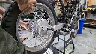 1989 Suzuki TS185ER Rear Wheel  Brakes Reassembled [upl. by Tnahs653]