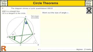 Circle Theorems GCSE Further Maths revision Exam paper practice amp help [upl. by Gonzales]