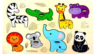 Animal Puzzle  Find The Missing Pieces Activity [upl. by Aneez337]