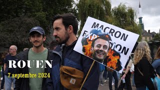 Manifestation anti Macron du 7 septembre à ROUEN [upl. by Eadmund]