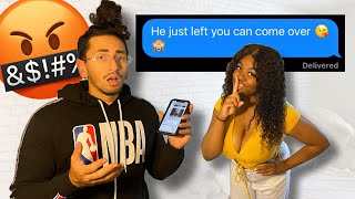 TEXTING MY BOYFRIEND “HE LEFT COME OVER” TO SEE HOW HE REACTS [upl. by Eilema]