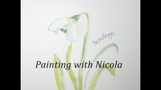 Paint this February snowdrop in watercolours [upl. by Nedaj]