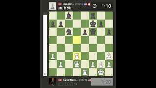 Daniel Naroditsky vs Hans Niemann Blitz Game [upl. by Tremann]