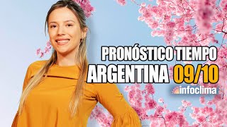 Pronóstico para el 9 de octubre de 2024 Argentina  Infoclima TV [upl. by Ynohtnael]