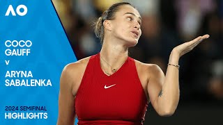 Coco Gauff v Aryna Sabalenka Highlights  Australian Open 2024 Semifinal [upl. by Eiddam]