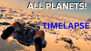 Im Going to Land on EVERY Planet in Starfield Timelapse x4 [upl. by Ericka]