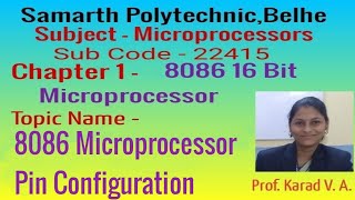 Chapter 1  8086 16 Bit Microprocessor Pin Configuration [upl. by Barnard84]