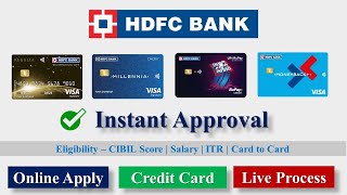 How to Apply HDFC Bank Credit Card  Instant Approval  Online Apply [upl. by Allemap]