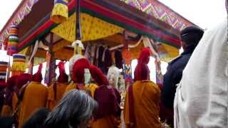 Dungse Thinley Norbu Rinpoches Kudung arrives at the Purkhang [upl. by Heiner478]