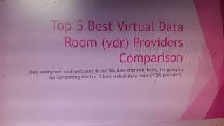 Top 5 Best Virtual Data Room vdr Providers Comparison [upl. by Tawney]