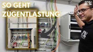 So geht Zugentlastung KNX Schaltschrank Vorbereitungen zum Auflegen Gira X1  MDT KNX [upl. by Desimone]