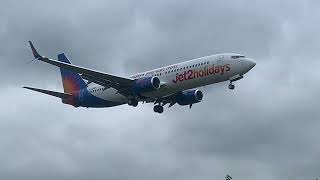 LS444  Heraklion To Leeds  Jet2 B737  Landing [upl. by Odab]