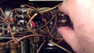 Philco 38116 Repair Part 7 Filter Caps replaced [upl. by Ainevul930]