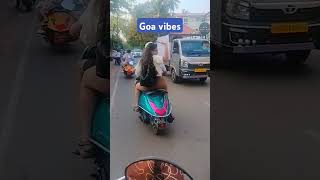 Goa me asli mja to scooty pr hi ata hi।।।💃😂🥰😍goavibes roadtrip goa beach comedyvideos shorts [upl. by Kcinomod889]