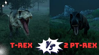 Path of Titans Trex OG vs 2 PT rex [upl. by Sophronia]