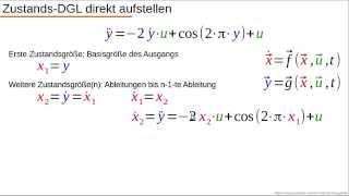 Dynamische Systeme  Teil 31  Nichtlineare Zustandsdifferentialgeichungen  Beispiel 1 [upl. by Myron]