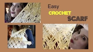 Easy Diamond and chains Ombre Crochet Scarf [upl. by Amend655]