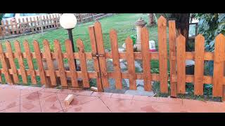 Recinto staccionata in legno fai da te Semplicissimo da realizzare DIY wooden fence [upl. by Arvind918]