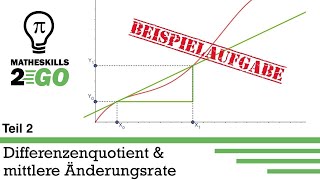 Differenzenquotient und mittlere Änderungsrate rechnerisch bestimmen  Übungsvideo  EINFACH erklärt [upl. by Gnouhp]