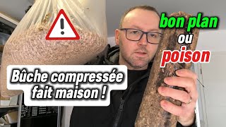 Faire son bois de chauffage bûches compressées bon plan ou pas🔥 [upl. by Chuah]